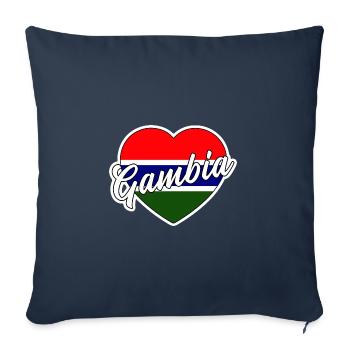Gambie - Housse de coussin décorative 45 x 45 cm - bleu marine - Devant