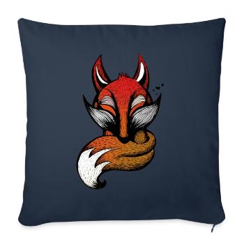 renard - Housse de coussin décorative 45 x 45 cm - bleu marine - Devant
