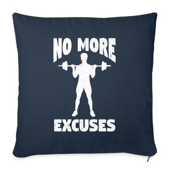 Fitness Musculation Force Triathlon Haltérophilie - Housse de coussin décorative 45 x 45 cm - bleu marine - Devant