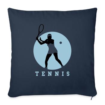 tennisspielerin_01_a_2c - Sofa pillowcase 17,3'' x 17,3'' (45 x 45 cm) - navy - Front