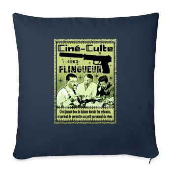 c'est jamais bon de laisser dormir les créances - Housse de coussin décorative 45 x 45 cm - bleu marine - Devant