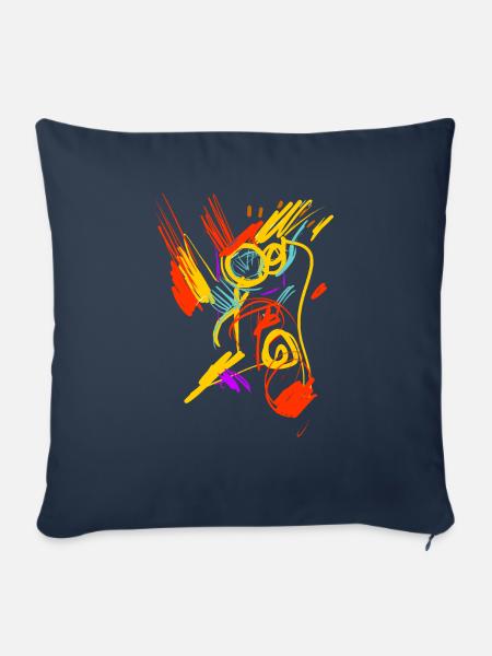 Kunst - Sofakissenbezug 45 x 45 cm - Navy