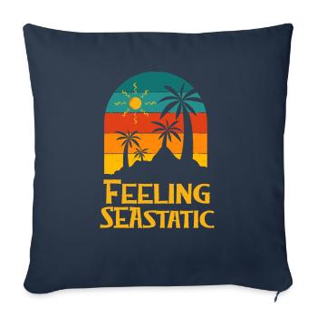 Feeling Seastatic Summer Positivity Tropical - Sofakissenbezug 45 x 45 cm - Navy - Vorne