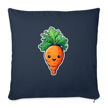 Carrot Carrot Kawai - Sofa pillowcase 17,3'' x 17,3'' (45 x 45 cm) - navy - Front
