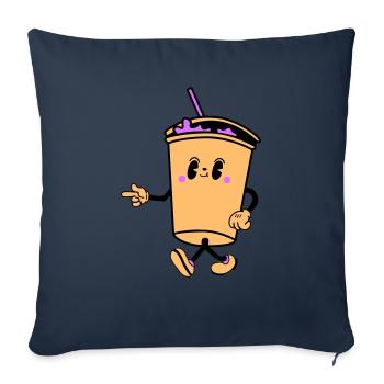 Drink Cartoon - Sofa pillowcase 17,3'' x 17,3'' (45 x 45 cm) - navy - Front
