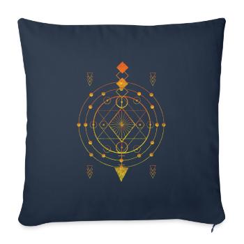 Symbol Mythology Forms Spiritual - Sofa pillowcase 17,3'' x 17,3'' (45 x 45 cm) - navy - Front
