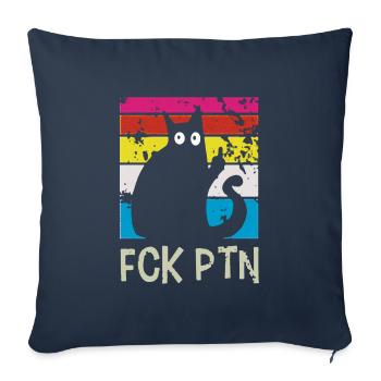 FCK PTN Katze Ukraine - Sofakissenbezug 45 x 45 cm - Navy - Vorne
