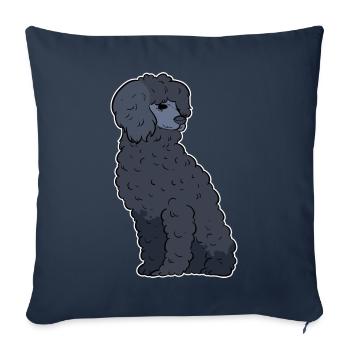 Caniche Chien Nain Caniche Jouet Caniche Petit Caniche Chiot Chiot - Housse de coussin décorative 45 x 45 cm - bleu marine - Devant