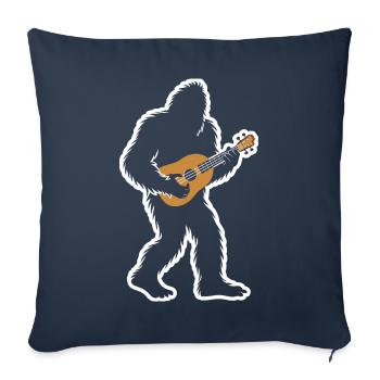 Gift for dulcimer lover - Sofa pillowcase 17,3'' x 17,3'' (45 x 45 cm) - navy - Front