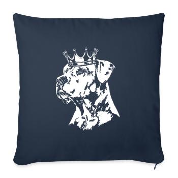DOGO ARGENTINO Chiens De La Couronne Wilsigns - Housse de coussin décorative 45 x 45 cm - bleu marine - Devant