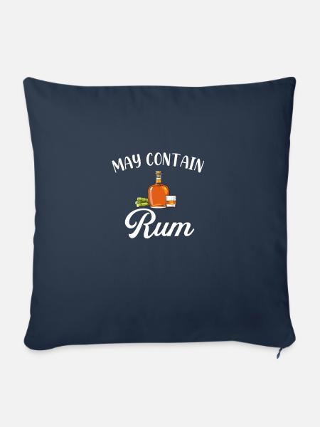 Kann Rum, Rum enthalten - Sofakissenbezug 45 x 45 cm - Navy