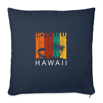 Honolulu hawaiian, hawaii - Sofa pillowcase 17,3'' x 17,3'' (45 x 45 cm) - navy - Front