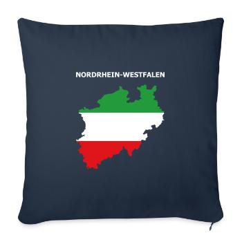 North Rhine-Westphalia flag federal state outline NRW - Sofa pillowcase 17,3'' x 17,3'' (45 x 45 cm) - navy - Front