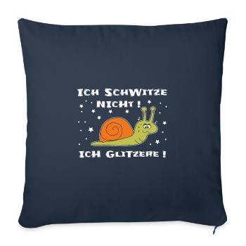 Ich schwitze nicht ich glitzere - Sofakissenbezug 45 x 45 cm - Navy - Vorne