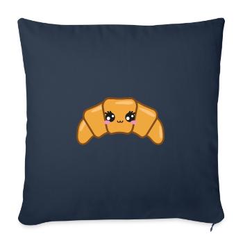 Croissant Sweet Kawaii - Sofa pillowcase 17,3'' x 17,3'' (45 x 45 cm) - navy - Front