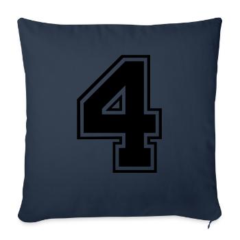 vier - Sofakissenbezug 45 x 45 cm - Navy - Vorne