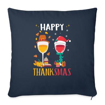 Cadeaux de Noël Noël - Housse de coussin décorative 45 x 45 cm - bleu marine - Devant