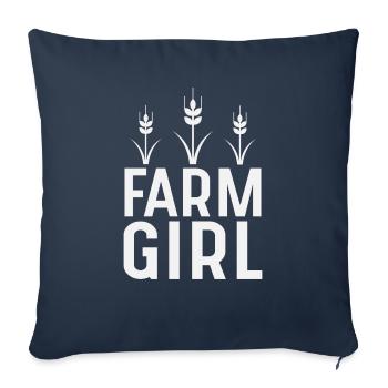 Farm Girl - Sofa pillowcase 17,3'' x 17,3'' (45 x 45 cm) - navy - Front