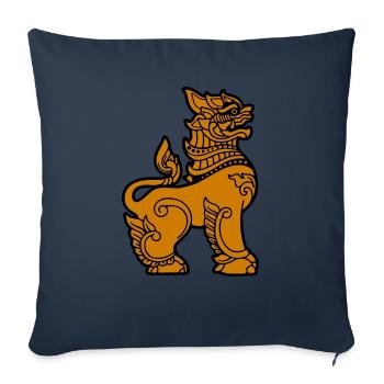 Chinthe Myanmar Myanmar - Sofa pillowcase 17,3'' x 17,3'' (45 x 45 cm) - navy - Front