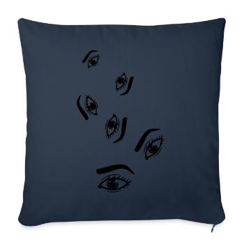 Eye symbol - Sofa pillowcase 17,3'' x 17,3'' (45 x 45 cm) - navy - Front