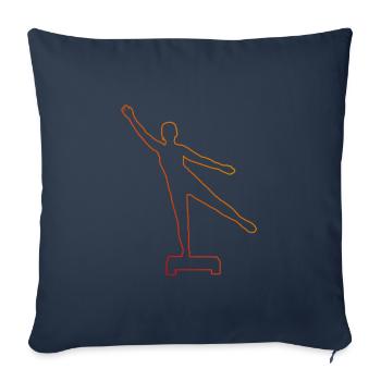 Strength Training Aerobics Fitness Physical Gymnastics - Sofa pillowcase 17,3'' x 17,3'' (45 x 45 cm) - navy - Front