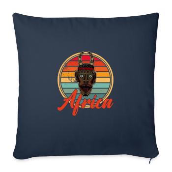 Africa Mask African Afro History - Sofa pillowcase 17,3'' x 17,3'' (45 x 45 cm) - navy - Front