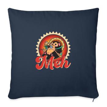 chien raton laveur chien raton laveur Enok Japon - Housse de coussin décorative 45 x 45 cm - bleu marine - Devant