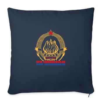 Jugoslavija Yugoslavia Jugo Tito SFRJ Jugoslawien - Sofa pillowcase 17,3'' x 17,3'' (45 x 45 cm) - navy - Front