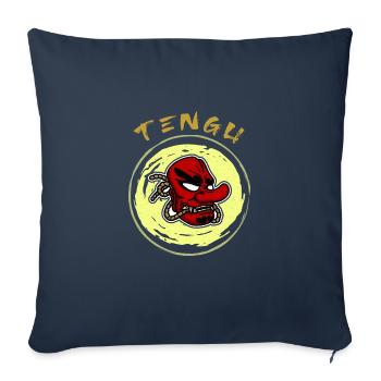 Japanese Tengu Hannya Kitsune Mask - Sofa pillowcase 17,3'' x 17,3'' (45 x 45 cm) - navy - Front