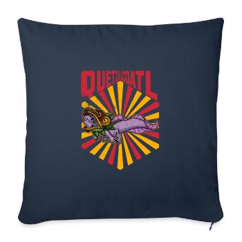 Quetzalcoatl Axolotl Mexico Aztecs Deity - Sofa pillowcase 17,3'' x 17,3'' (45 x 45 cm) - navy - Front