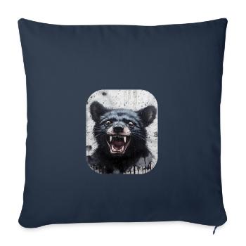 Diable de Tasmanie riant - Housse de coussin décorative 45 x 45 cm - bleu marine - Devant