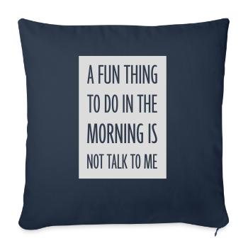 not talk to me - Sofakissenbezug 45 x 45 cm - Navy - Vorne