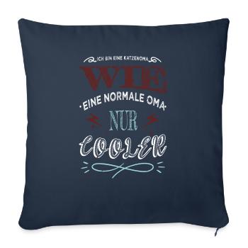 katze witzig geburtstag geburtstagsgeschenk cool - Sofakissenbezug 45 x 45 cm - Navy - Vorne