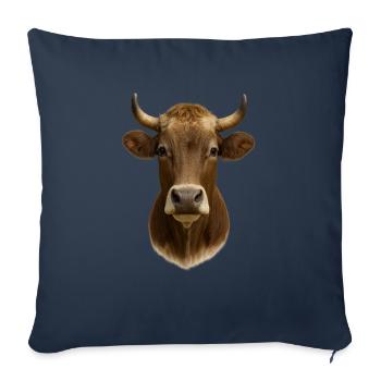 The most beautiful cow - Sofa pillowcase 17,3'' x 17,3'' (45 x 45 cm) - navy - Front