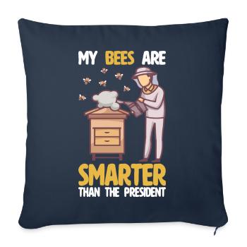 beekeeper beekeeper bees honey bee beekeeping - Sofa pillowcase 17,3'' x 17,3'' (45 x 45 cm) - navy - Front