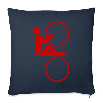 Conception de vélo de route - Housse de coussin décorative 45 x 45 cm - bleu marine - Devant
