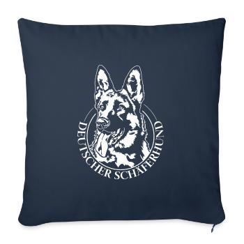 German Shepherd Dogs Portrait Dog Wilsigns - Sofa pillowcase 17,3'' x 17,3'' (45 x 45 cm) - navy - Front
