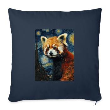Red Panda, Van Gogh, Style - Sofa pillowcase 17,3'' x 17,3'' (45 x 45 cm) - navy - Front