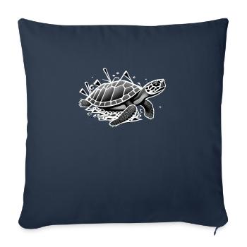 Geo_Schildkröte_3 - Sofa pillowcase 17,3'' x 17,3'' (45 x 45 cm) - navy - Front