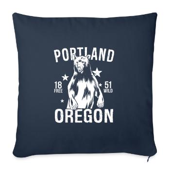 Portland - Housse de coussin décorative 45 x 45 cm - bleu marine - Devant