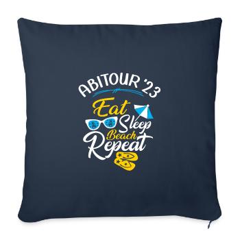 Abitour 2023 Abireise Abifahrt Abitur Party Feier - Sofakissenbezug 45 x 45 cm - Navy - Vorne