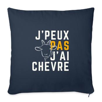 I can't I goat - Sofa pillowcase 17,3'' x 17,3'' (45 x 45 cm) - navy - Front