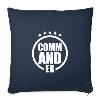 Commander - Captain military pilot - Sofa pillowcase 17,3'' x 17,3'' (45 x 45 cm) - navy - Front