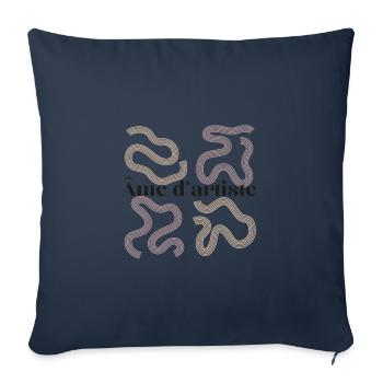 Ame d'artiste - Housse de coussin décorative 45 x 45 cm - bleu marine - Devant