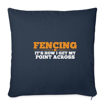L’escrime, c’est comme ça que je fais passer mon message 4 - Housse de coussin décorative 45 x 45 cm - bleu marine - Devant