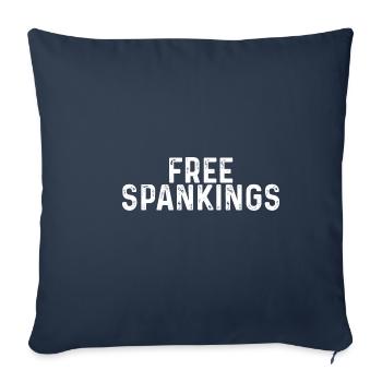 Fessées gratuites 3 - Housse de coussin décorative 45 x 45 cm - bleu marine - Devant
