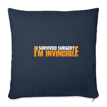 I Survived Surgery, I'm Invincible 7 - Sofa pillowcase 17,3'' x 17,3'' (45 x 45 cm) - navy - Front