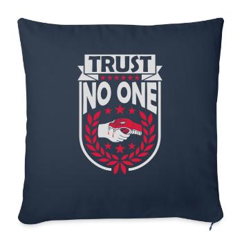 ne faites confiance à personne pour ne citer - Housse de coussin décorative 45 x 45 cm - bleu marine - Devant