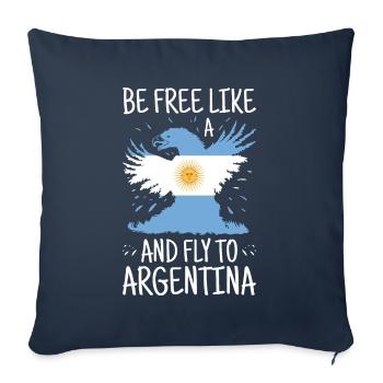 Argentine Drapeau Amérique du Sud Drapeau argentin - Housse de coussin décorative 45 x 45 cm - bleu marine - Devant
