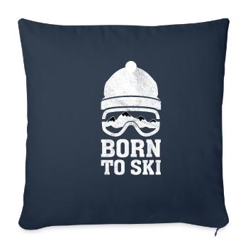 Born to Ski - Sofakissenbezug 45 x 45 cm - Navy - Vorne
